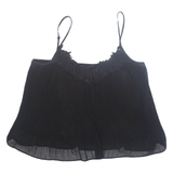 ZARA Womens Camisole Vest Black Sleeveless L