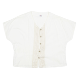ANIR Womens Blouse Cream L