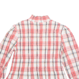 ZARA Womens Printed Top Pink Long Sleeve Check M
