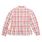 ZARA Womens Printed Top Pink Long Sleeve Check M