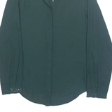 ZARA Womens Shirt Green Collared Long Sleeve M