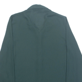 ZARA Womens Shirt Green Collared Long Sleeve M