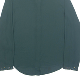 ZARA Womens Shirt Green Collared Long Sleeve M