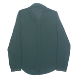 ZARA Womens Shirt Green Collared Long Sleeve M