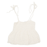 ZARA Womens Camisole Top Cream Sleeveless Viscose M