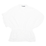 ZARA Peplum Womens Blouse White XL