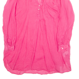 ZARA Beach Overlay Womens Blouse Pink Long Sleeve XL
