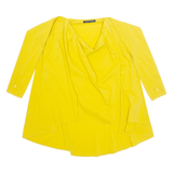 ZARA Womens Oversized Blouse Yellow Long Sleeve M