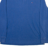 TOMMY HILFIGER Mens Polo Shirt Blue Long Sleeve M