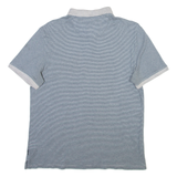 CALVIN KLEIN JEANS Mens Polo Shirt Grey Striped M