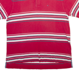 TOMMY HILFIGER Mens Polo Shirt Red Striped XL