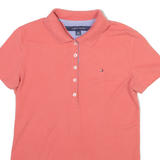 TOMMY HILFIGER Womens Polo Shirt Pink XS
