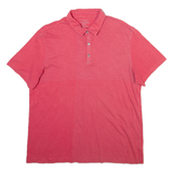 CALVIN KLEIN Mens Polo Shirt Red Striped XL