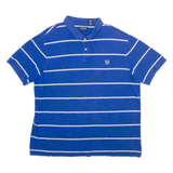 CHAPS Mens Polo Shirt Blue Striped 2XL