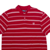 CHAPS Mens Polo Shirt Red Striped XL