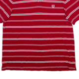 CHAPS Mens Polo Shirt Red Striped XL