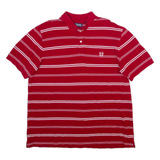 CHAPS Mens Polo Shirt Red Striped XL