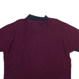 NAUTICA Mens Polo Shirt Maroon Check L