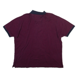 NAUTICA Mens Polo Shirt Maroon Check L