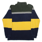 NAUTICA Mens Polo Shirt Blue Striped Long Sleeve M