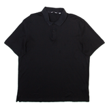 CALVIN KLEIN Mens Polo Shirt Black L