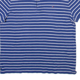 TOMMY HILFIGER Mens Polo Shirt Blue Striped L
