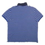 TOMMY HILFIGER Mens Polo Shirt Blue Striped L