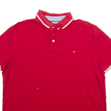 TOMMY HILFIGER Mens Polo Shirt Red L