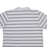 CHAPS Mens Polo Shirt Grey Striped L