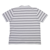 CHAPS Mens Polo Shirt Grey Striped L