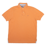 TOMMY HILFIGER Mens Polo Shirt Orange M