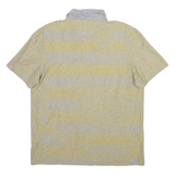 CALVIN KLEIN Mens Polo Shirt Grey Striped M