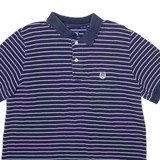 CHAPS Mens Polo Shirt Blue Striped M