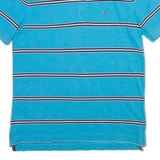 TOMMY HILFIGER Mens Polo Shirt Blue Striped M