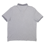 CALVIN KLEIN Mens Polo Shirt Grey Striped M