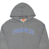 NIKE France Mens Grey Hoodie Full Zip L