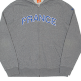 NIKE France Mens Grey Hoodie Full Zip L