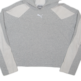 PUMA Cropped Womens Grey Hoodie M