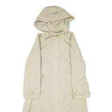 Belted Womens Trench Jacket Beige Hooded M