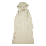 Belted Womens Trench Jacket Beige Hooded M