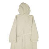 Belted Womens Trench Jacket Beige Hooded M