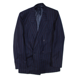 Mens Blazer Jacket Blue Striped L
