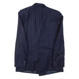 Mens Blazer Jacket Blue Striped L