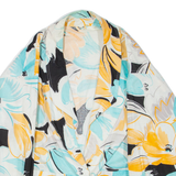 Lightweight Womens Blazer Jacket Blue Floral L