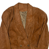 Mens Jacket Brown Faux Leather L