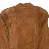 Mens Jacket Brown Faux Leather L