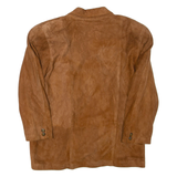 Mens Jacket Brown Faux Leather L