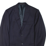 VALENTINO Mens Blazer Jacket Blue Wool Striped M