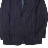 VALENTINO Mens Blazer Jacket Blue Wool Striped M