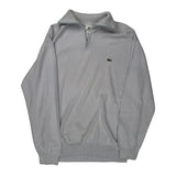 Lacoste 1/4 Zip - XL Grey Cotton